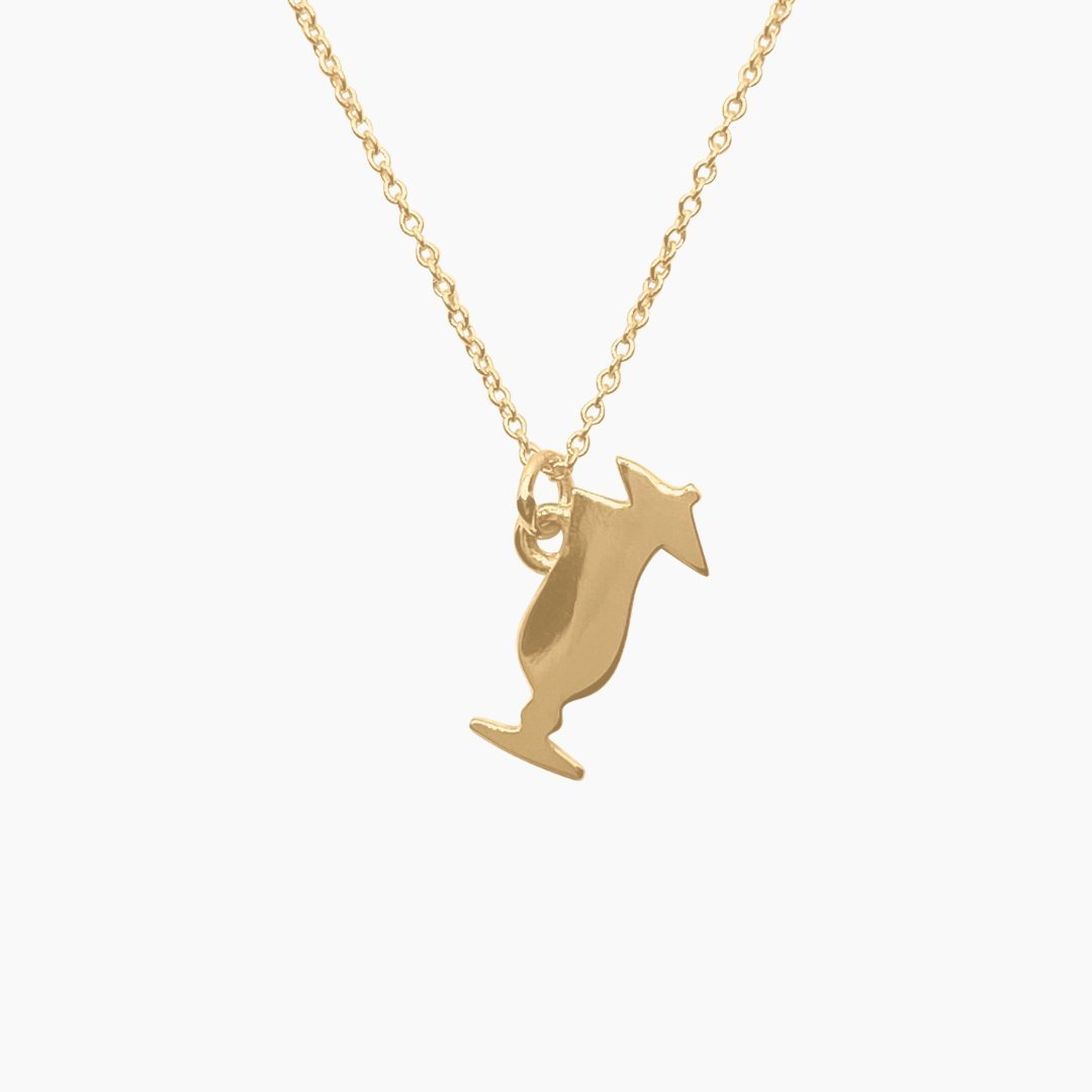 14k Gold Pina Colada Glass Necklace| mazi + zo