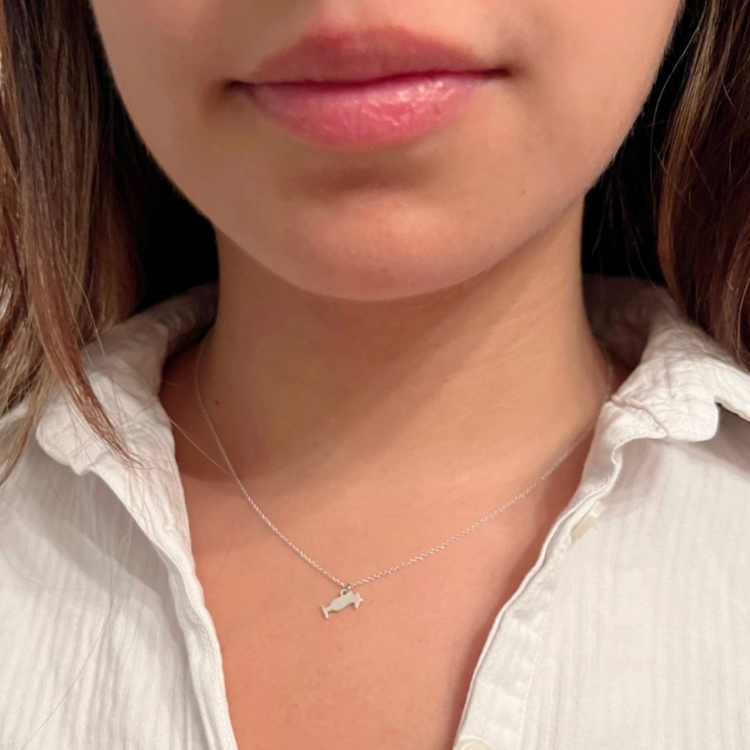 Sterling Silver Pina Colada Glass Necklace| mazi + zo