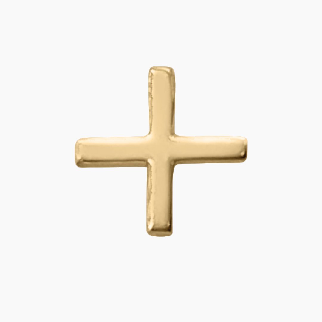 14k Gold Plus Sign Earrings | mazi + zo jewelry