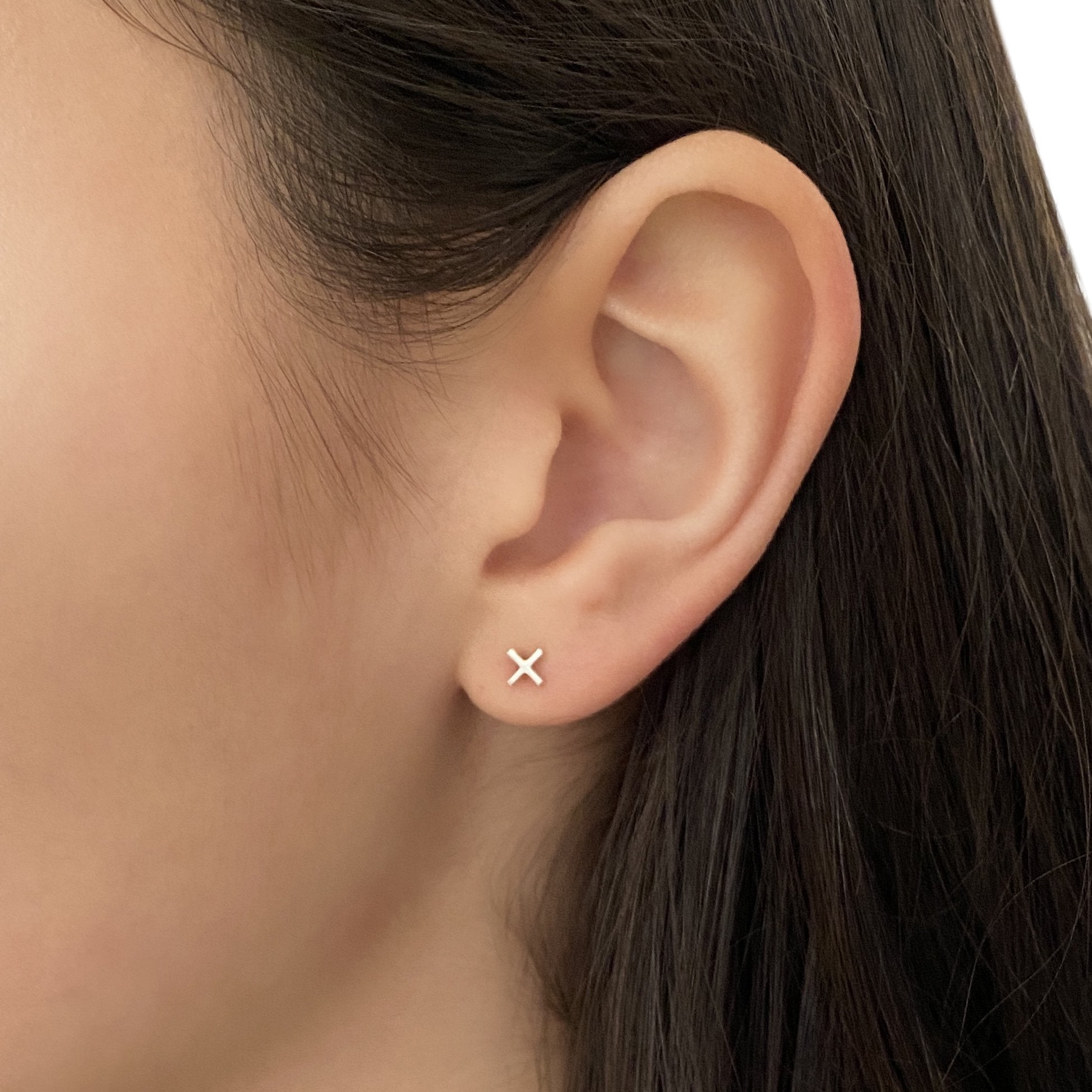 Sterling Silver Plus Sign Earrings | mazi + zo jewelry