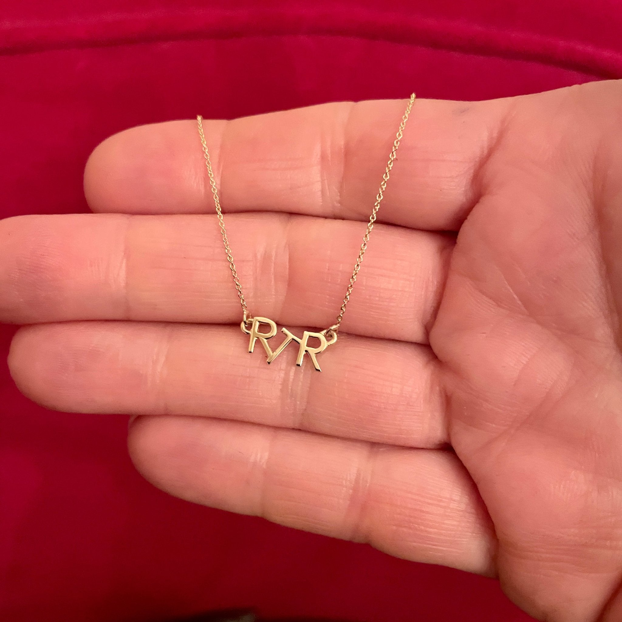 14k Gold RTR (Roll Tide Roll, University of Alabama, Crimson Tide) Necklace | mazi + zo sorority jewelry