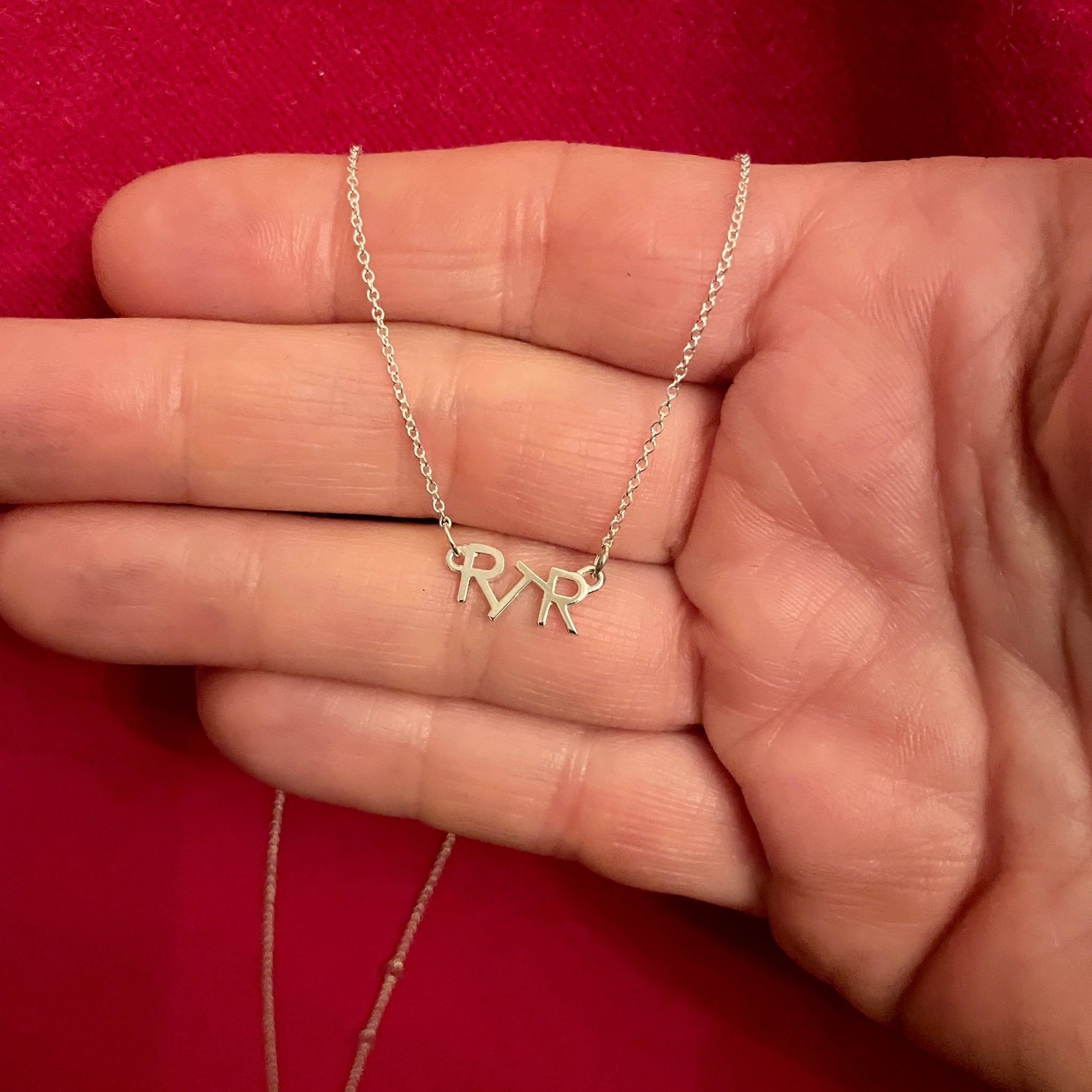 Sterling Silver RTR (Roll Tide Roll, University of Alabama, Crimson Tide) Necklace | mazi + zo