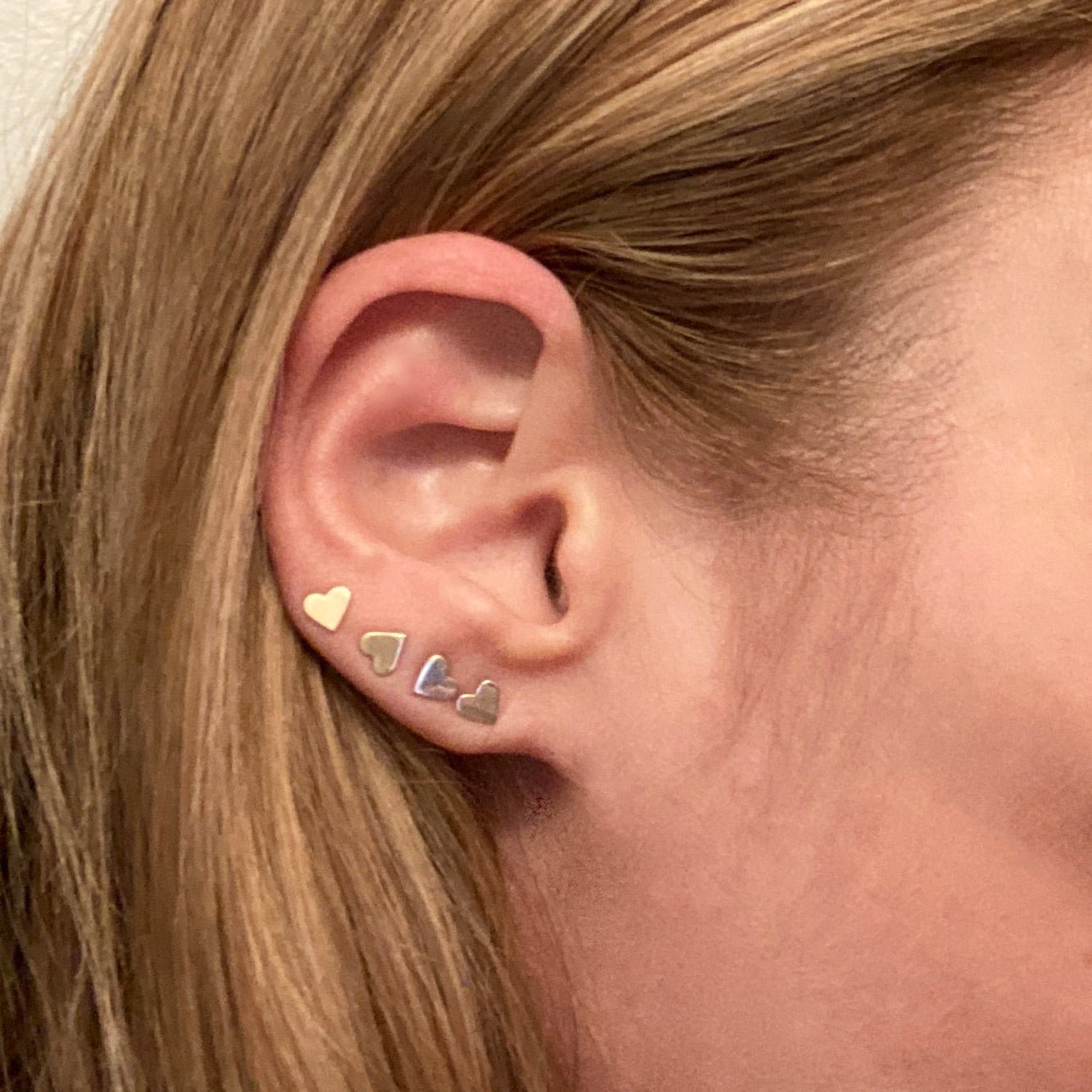 14k Gold Heart Earrings | mazi + zo jewelry