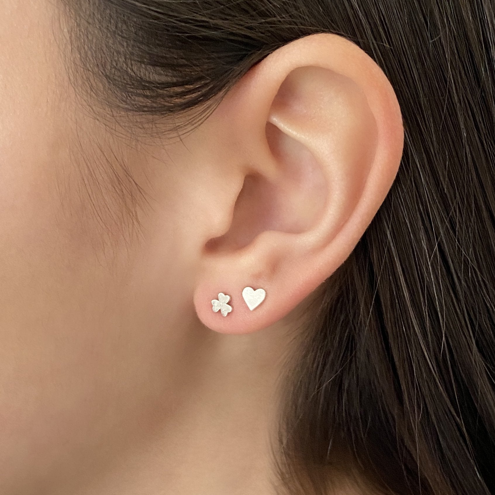 Sterling Silver Heart Earrings | mazi + zo jewelry
