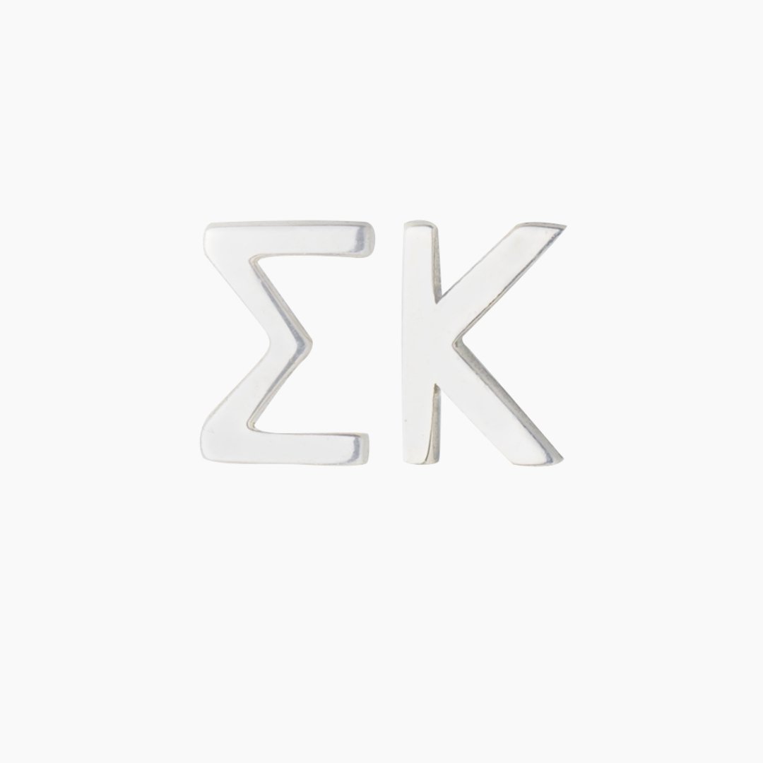 Sterlng Silver Sigma Kappa Earrings | mazi + zo sorority jewelry