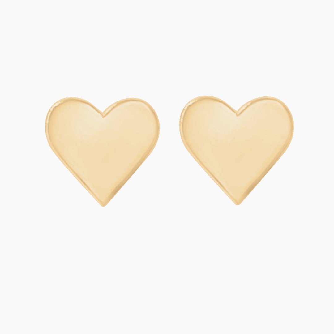 14k Gold Heart Earrings | mazi + zo jewelry