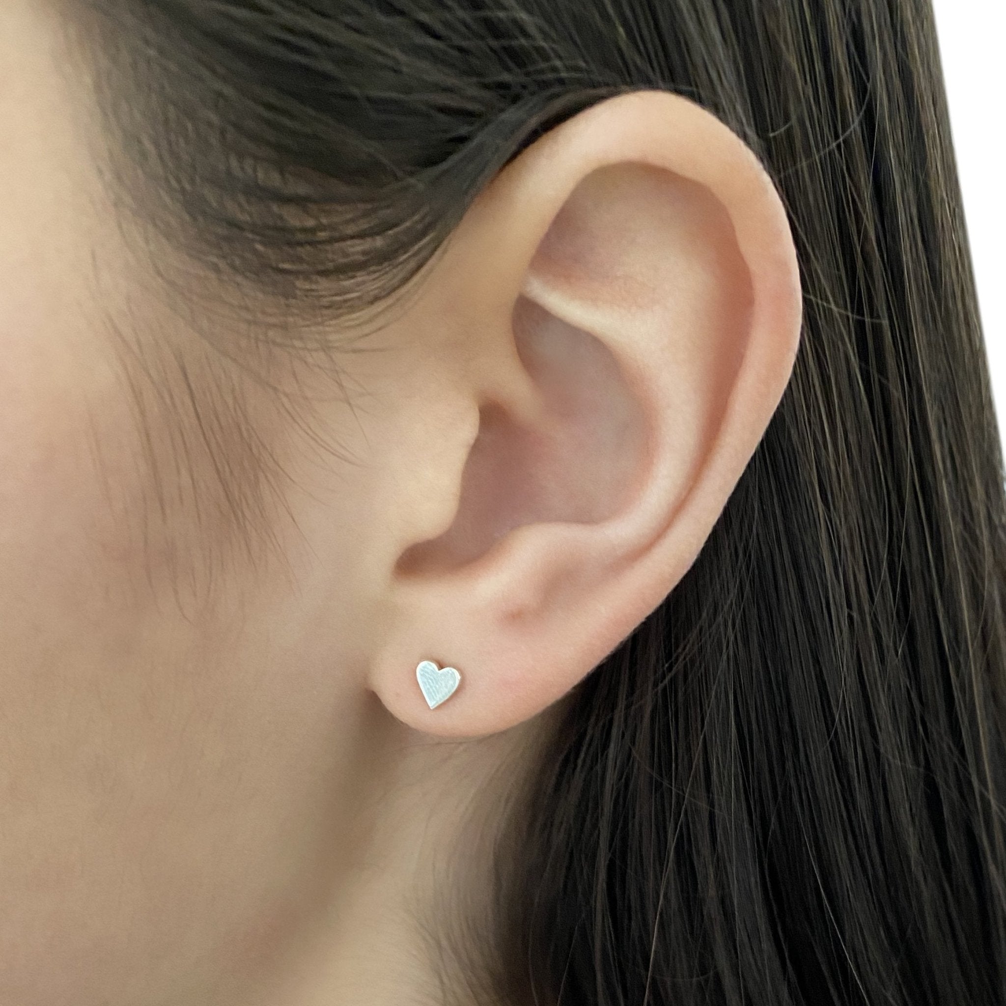 Sterling Silver Heart Earrings | mazi + zo jewelry