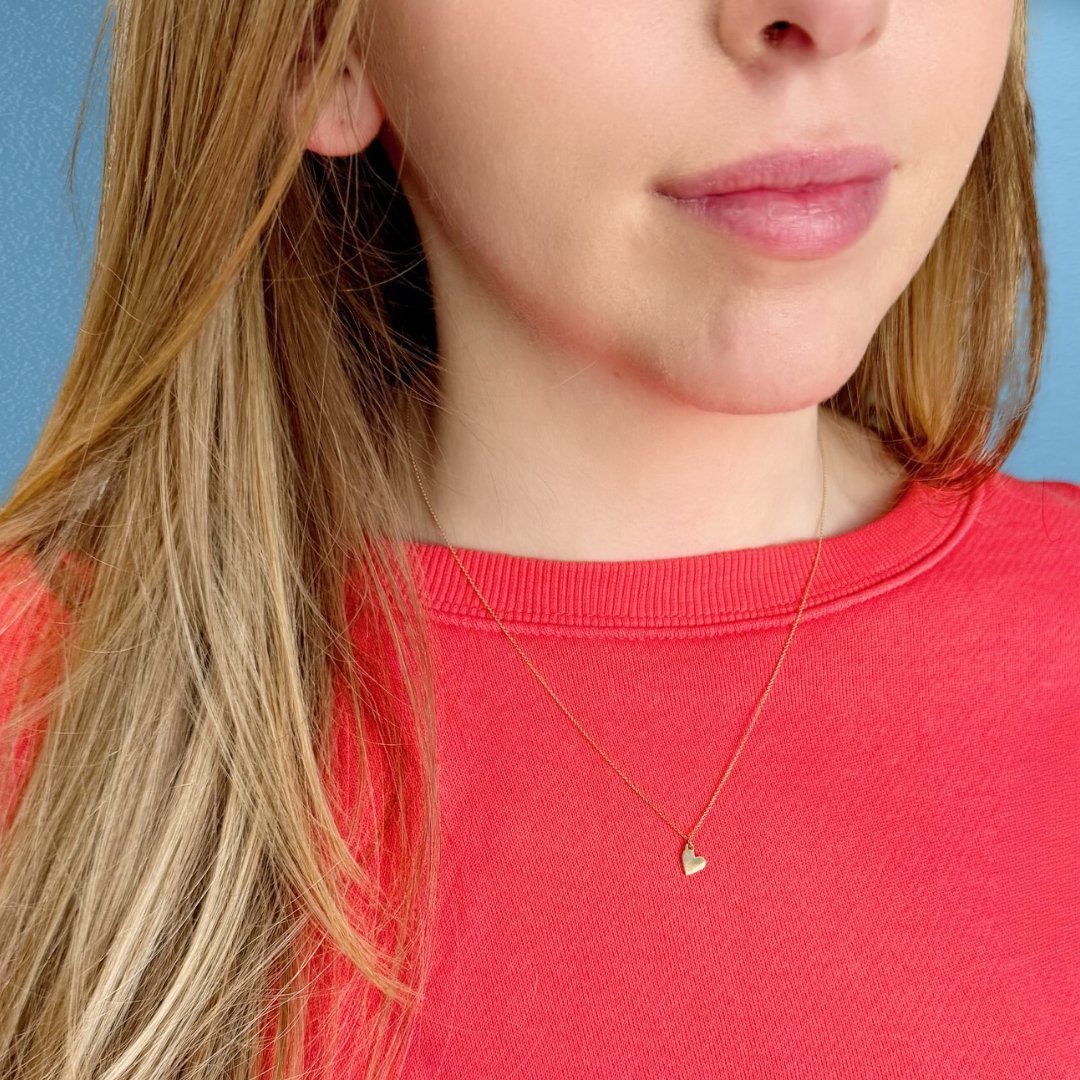 14k Gold Heart Necklace | mazi + zo jewelry