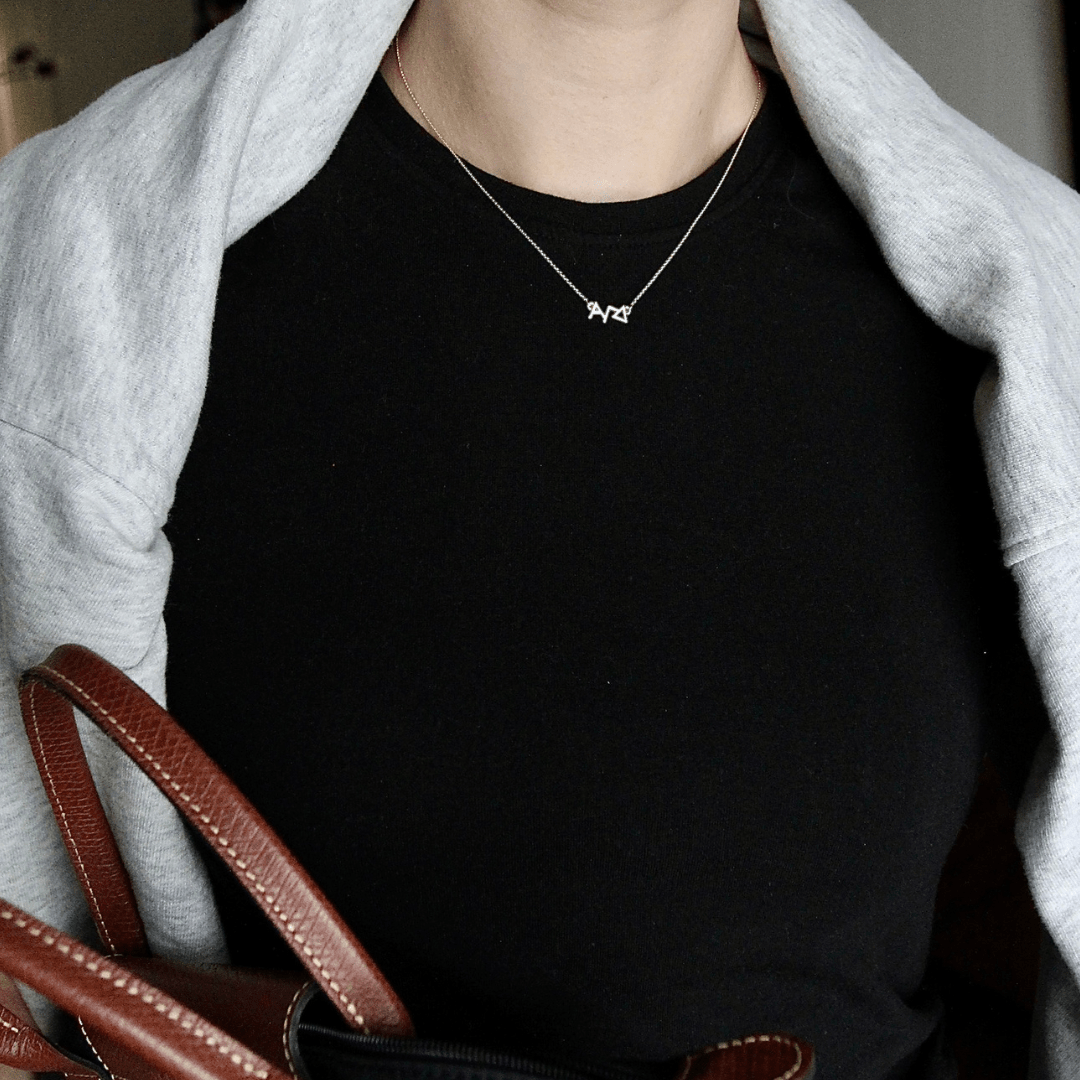 Alpha Gamma Delta Necklace | Sterling Silver | Alpha Gam | mazi + zo sorority jewelry