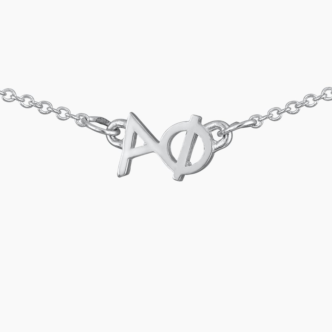 Sterling Silver Alpha Phi Necklace | mazi + zo sorority jewelry