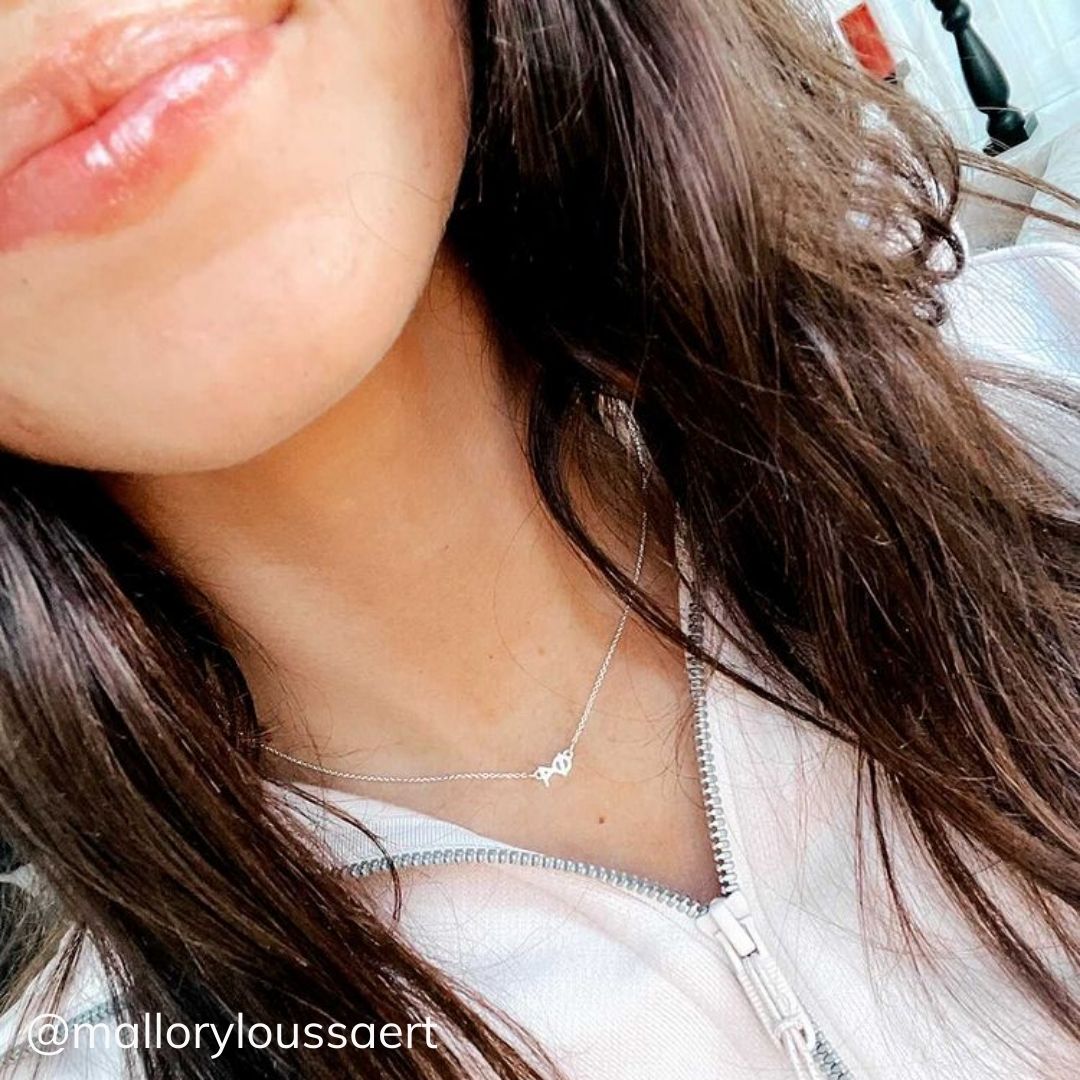 Sterling Silver Alpha Phi Necklace | mazi + zo sorority jewelry