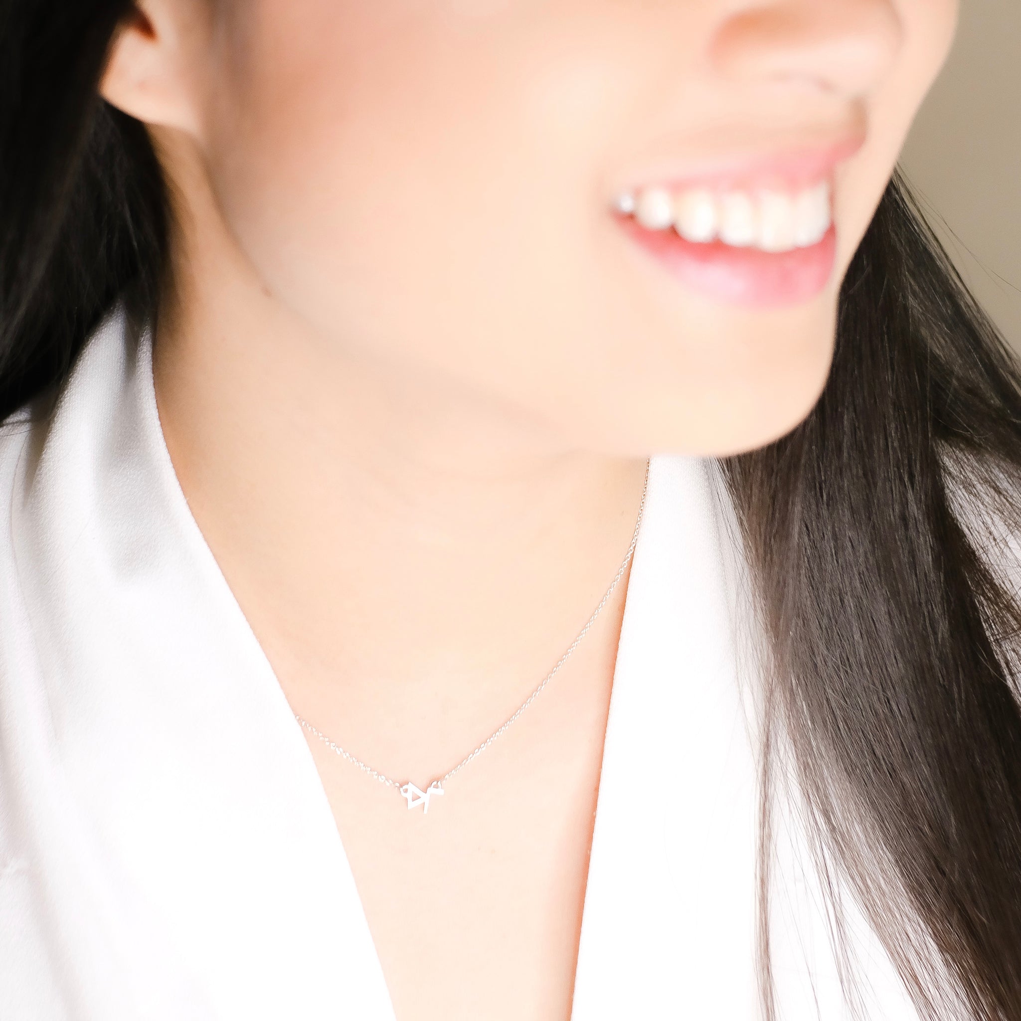 Sterling Silver Delta Gamma (DeeGee) Necklace | mazi + zo sorority jewelry