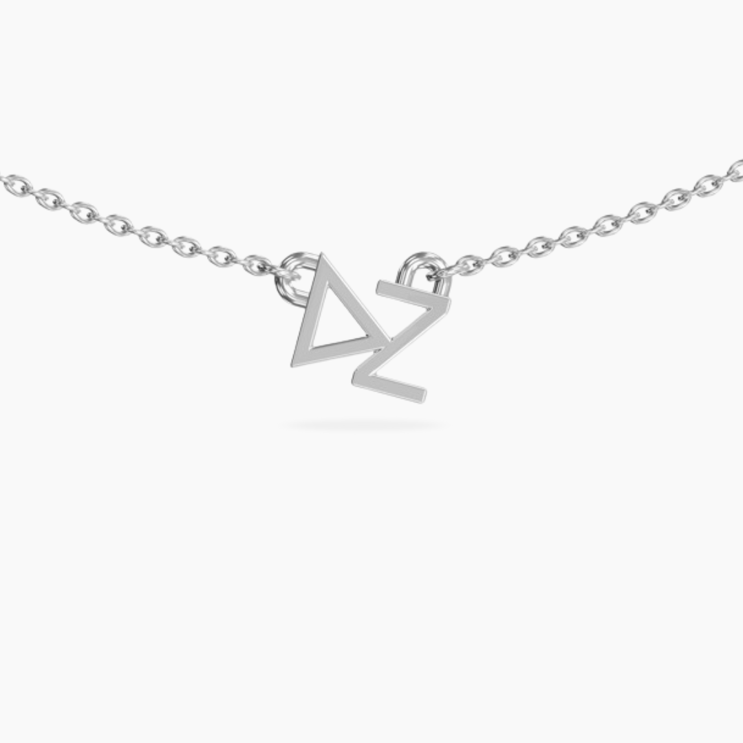 Delta Zeta Necklace | Sterling Silver | mazi + zo sorority jewelry