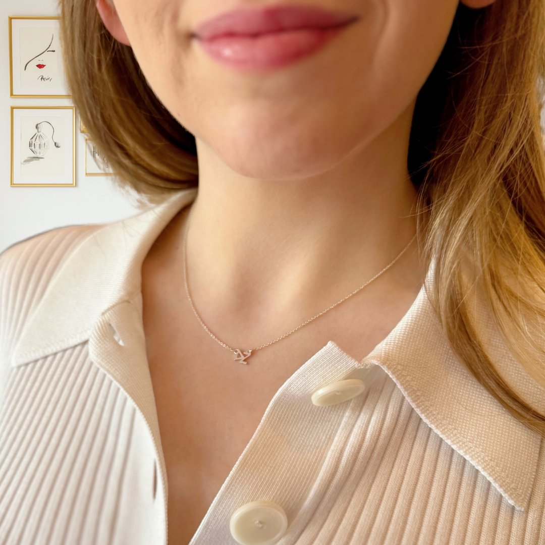 Silver Delta Zeta Necklace | mazi + zo sorority jewelry