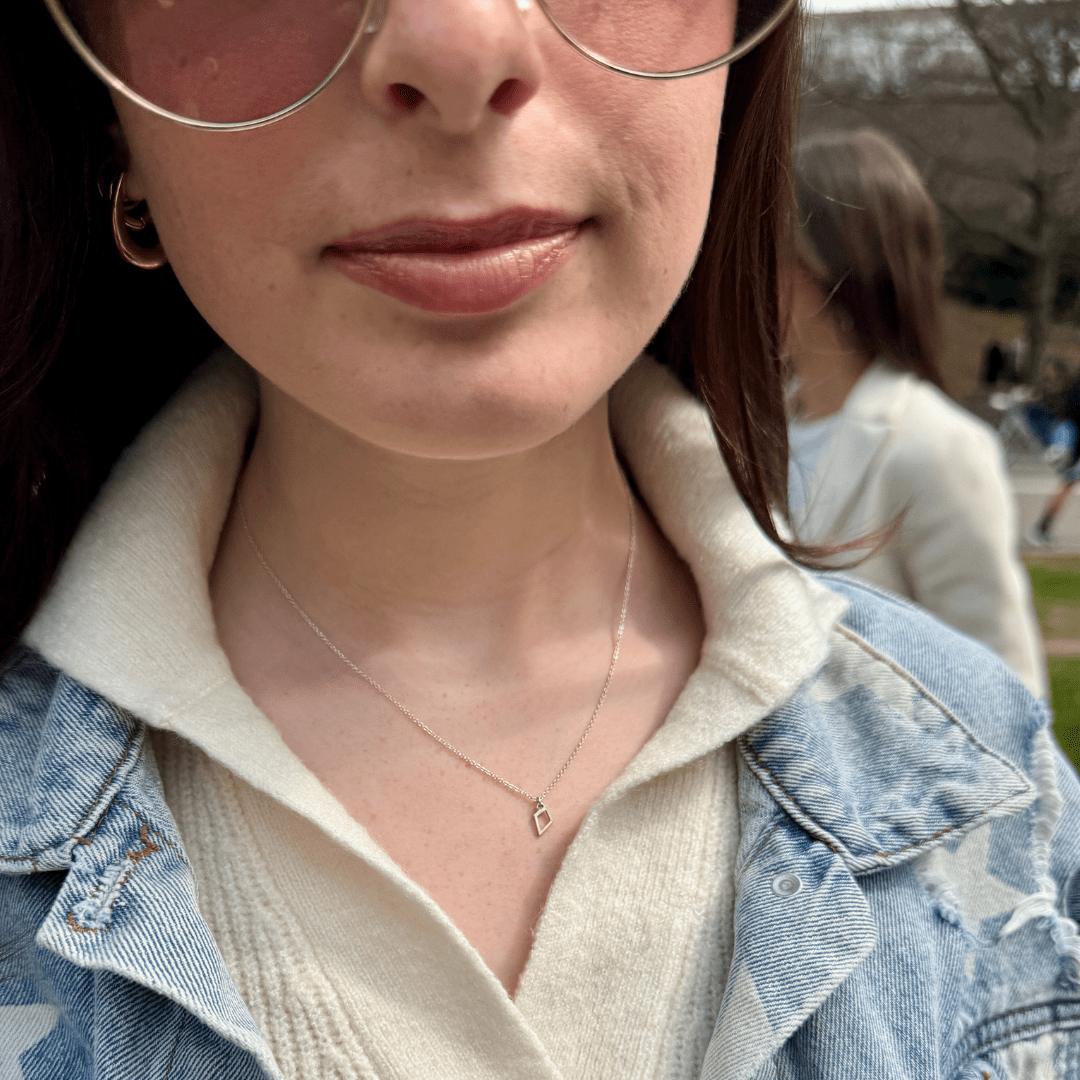 Sterling Silver Theta Kite Necklace | Kappa Alpha Theta | mazi + zo sorority jewelry