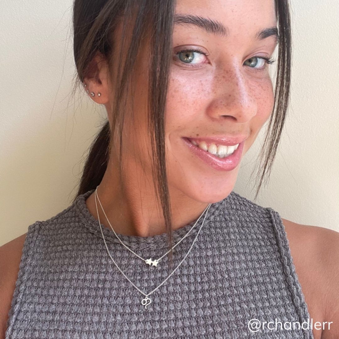 Sterling Silver Double Star Necklace | mazi + zo jewelry