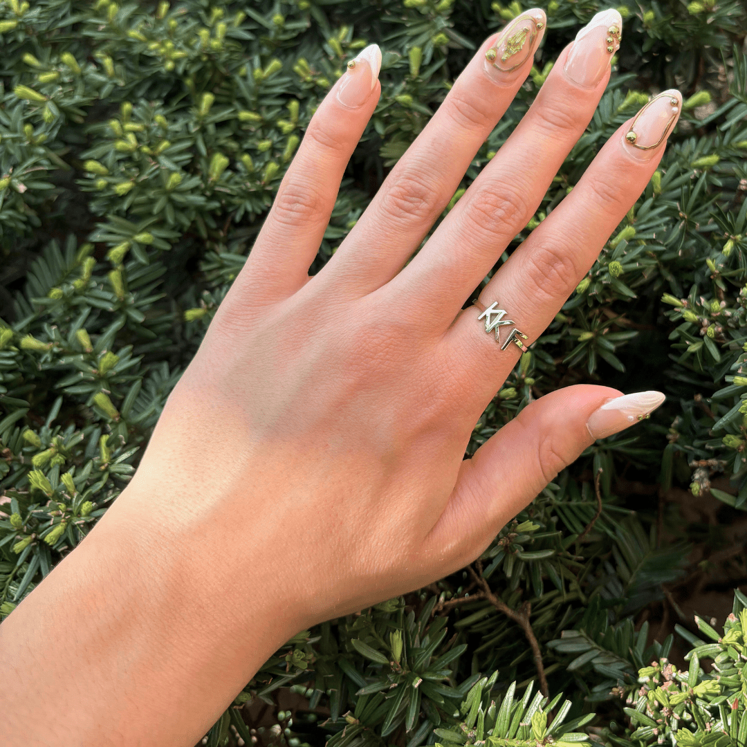 Silver Kappa Kappa Gamma (Kappa) ring | mazi + zo sorority jewelry
