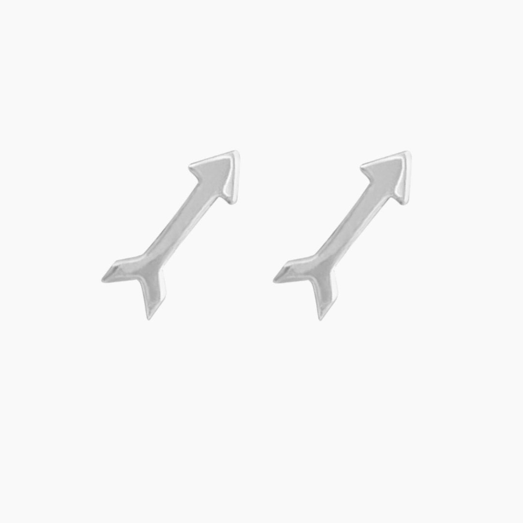 Sterling Silver Pi PhiArrow Earrings | mazi + zo sorority jewelry