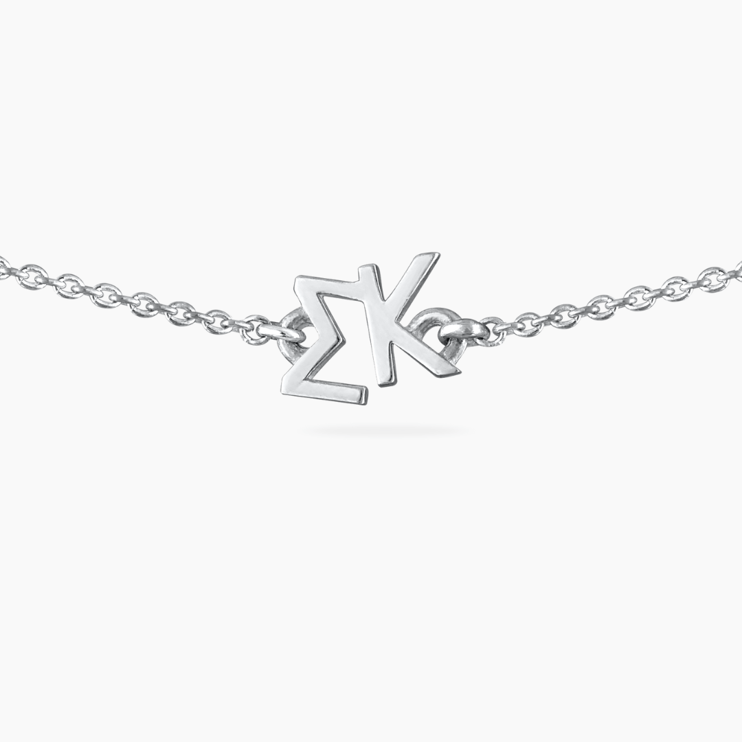 Sterling Silver Sigma Kappa Necklace | mazi + zo sorority jewelry