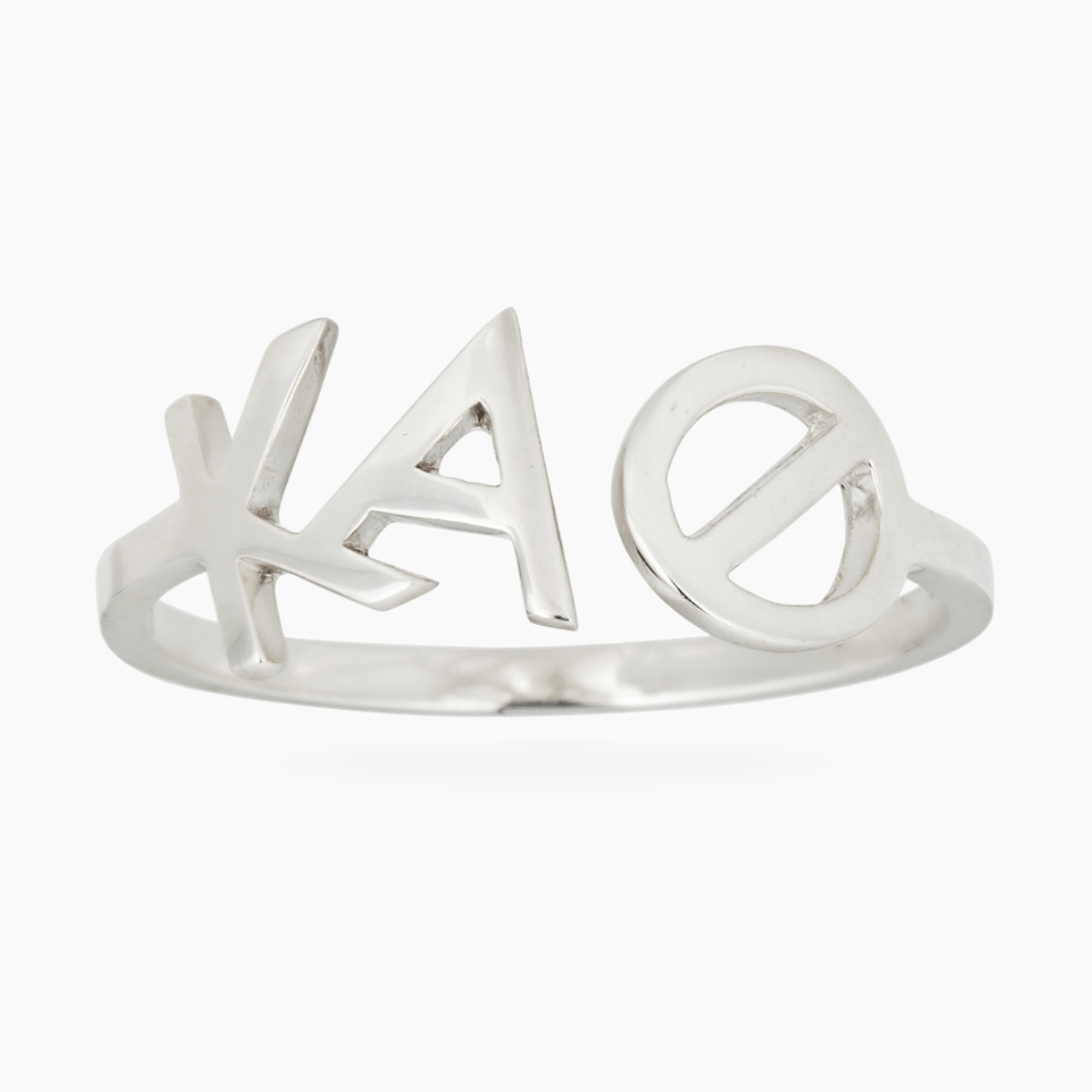 Silver Kappa Alpha Theta (Theta) ring | mazi + zo sorority jewelry