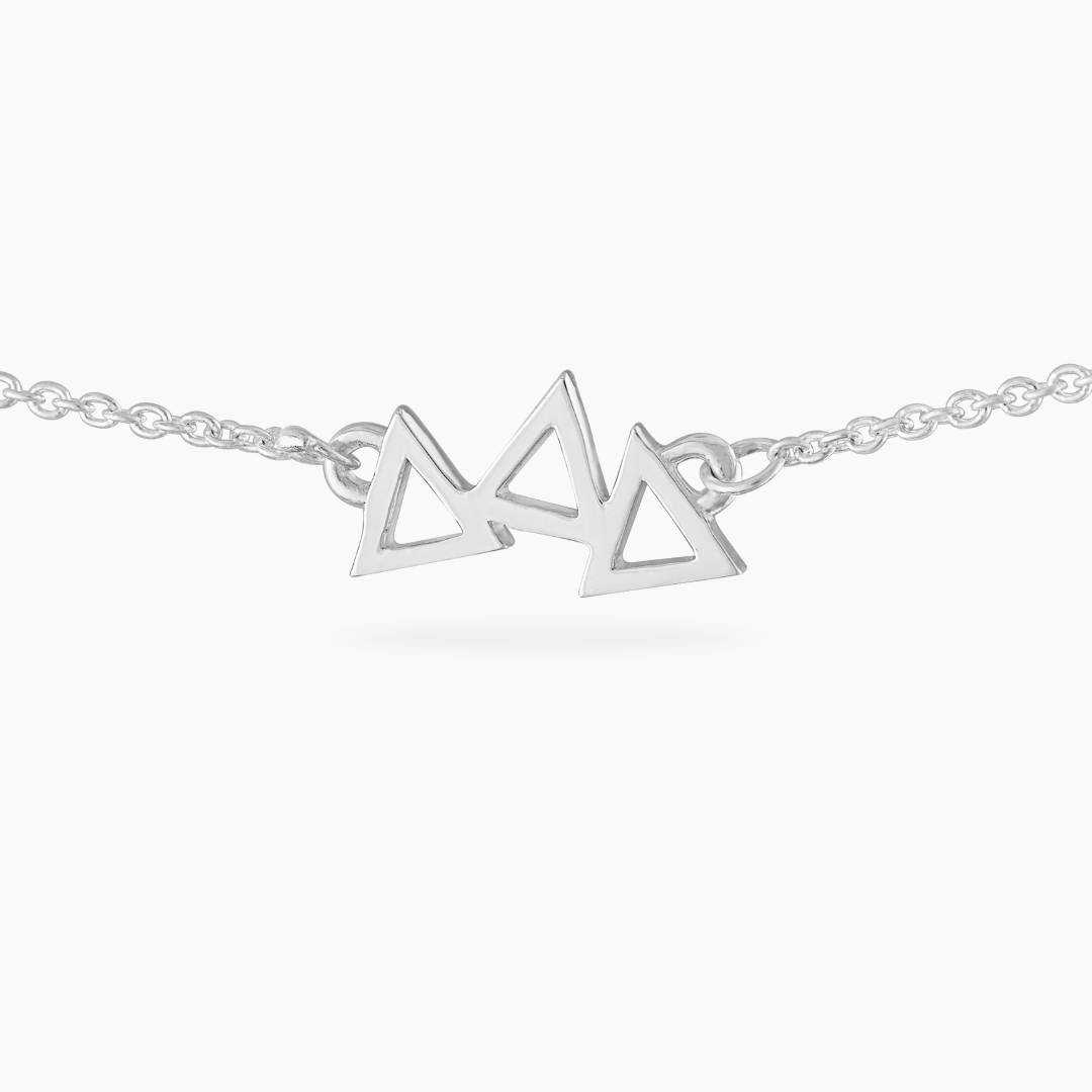 Silver TriDelta Necklace | mazi + zo sorority jewelry