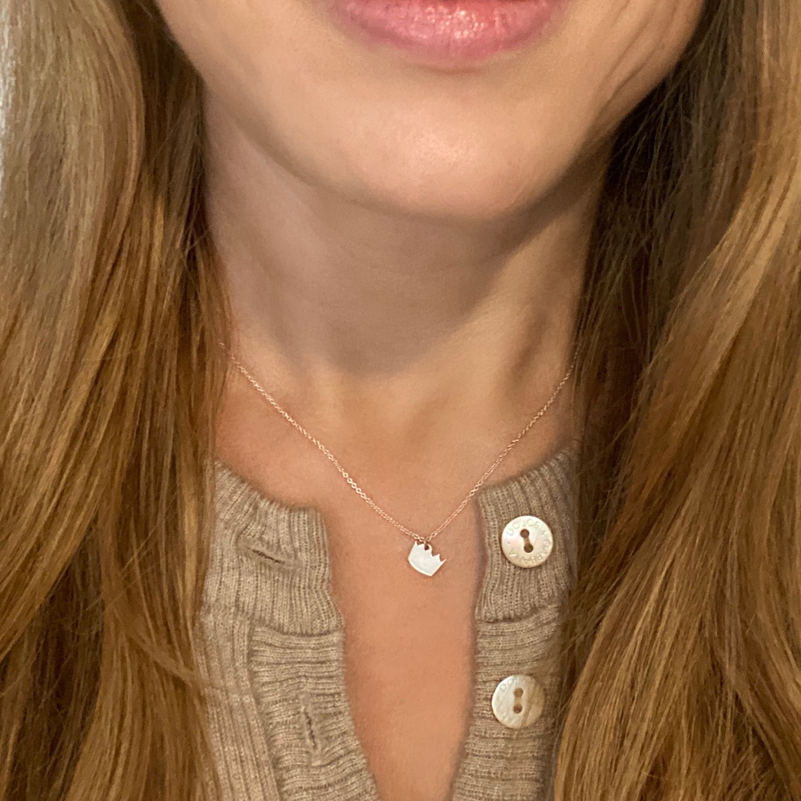 Sterling Silver Zeta Crown Necklace | mazi + zo sorority jewelry