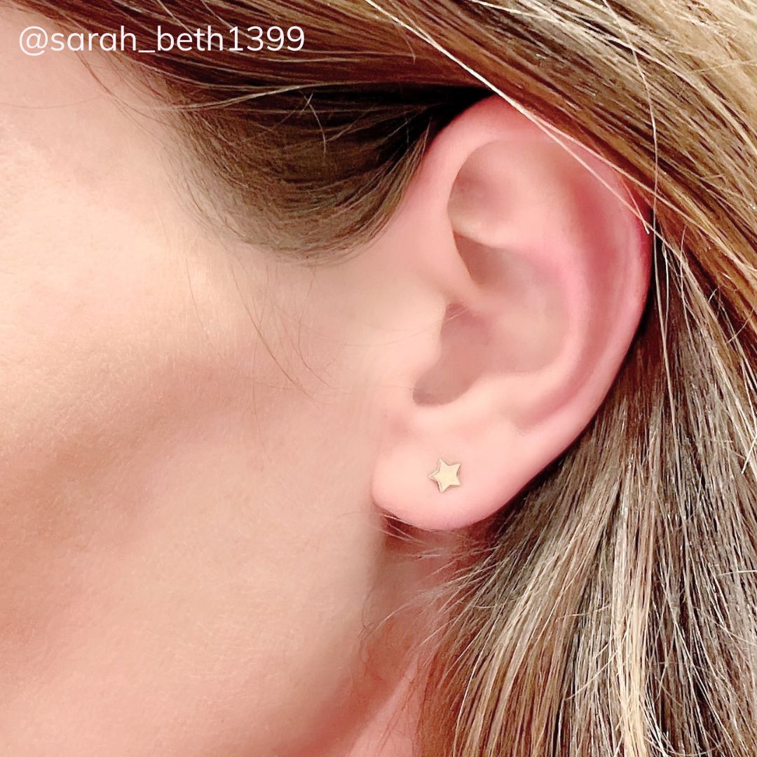 14K Gold Star Earring | mazi + zo jewelry