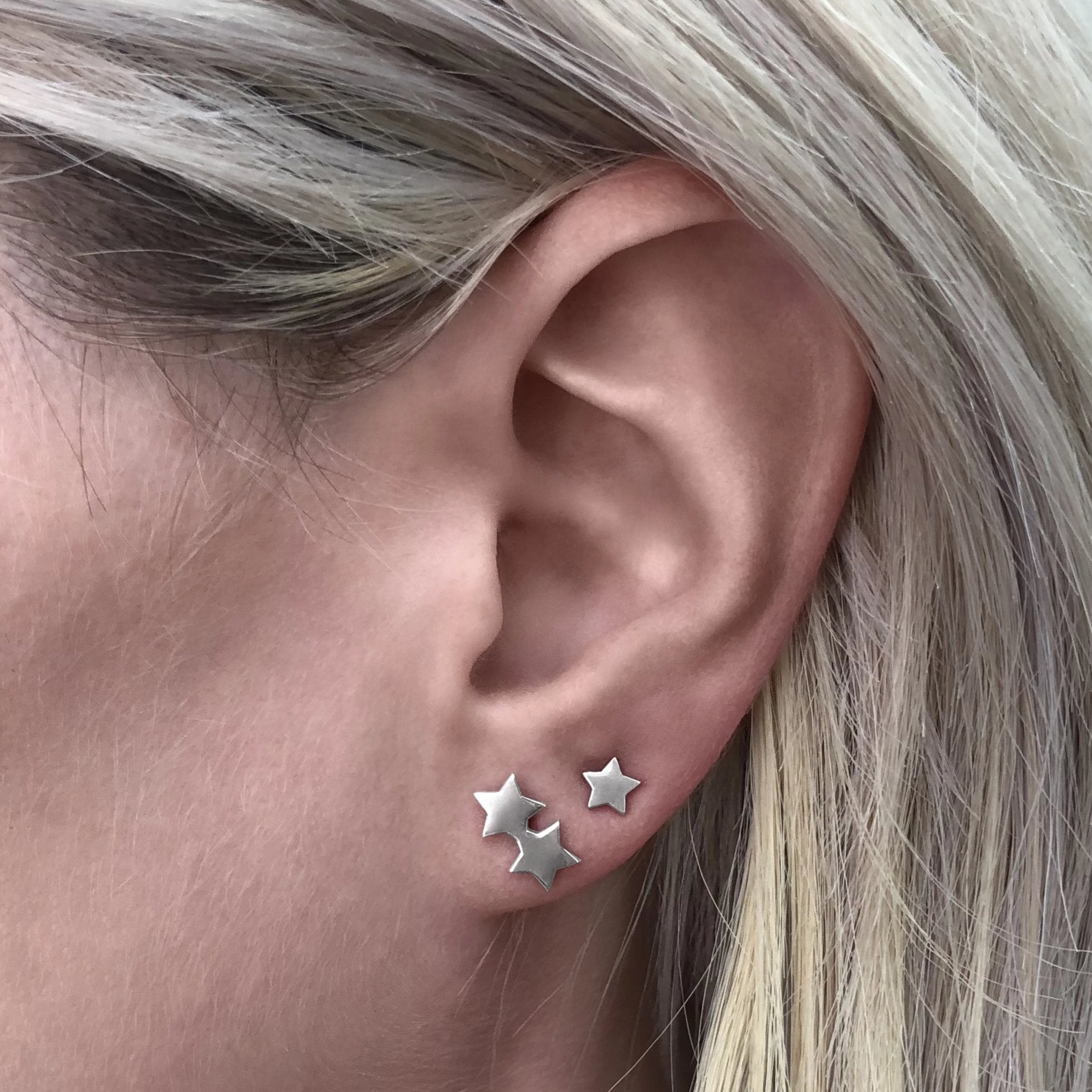 Sterling Silver Star Earrings | mazi + zo jewelry