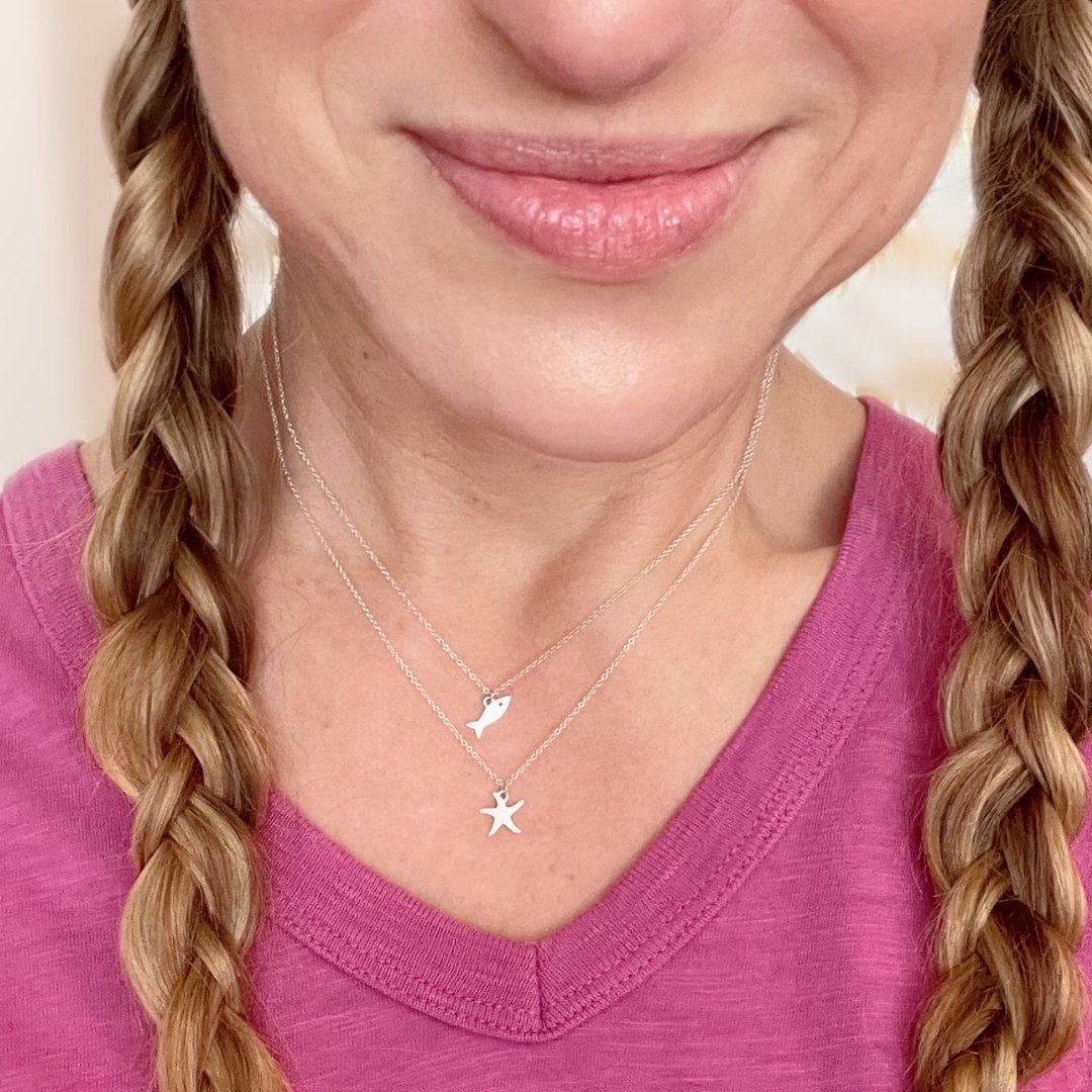 Sterling Silver Starfish Necklace | mazi + zo