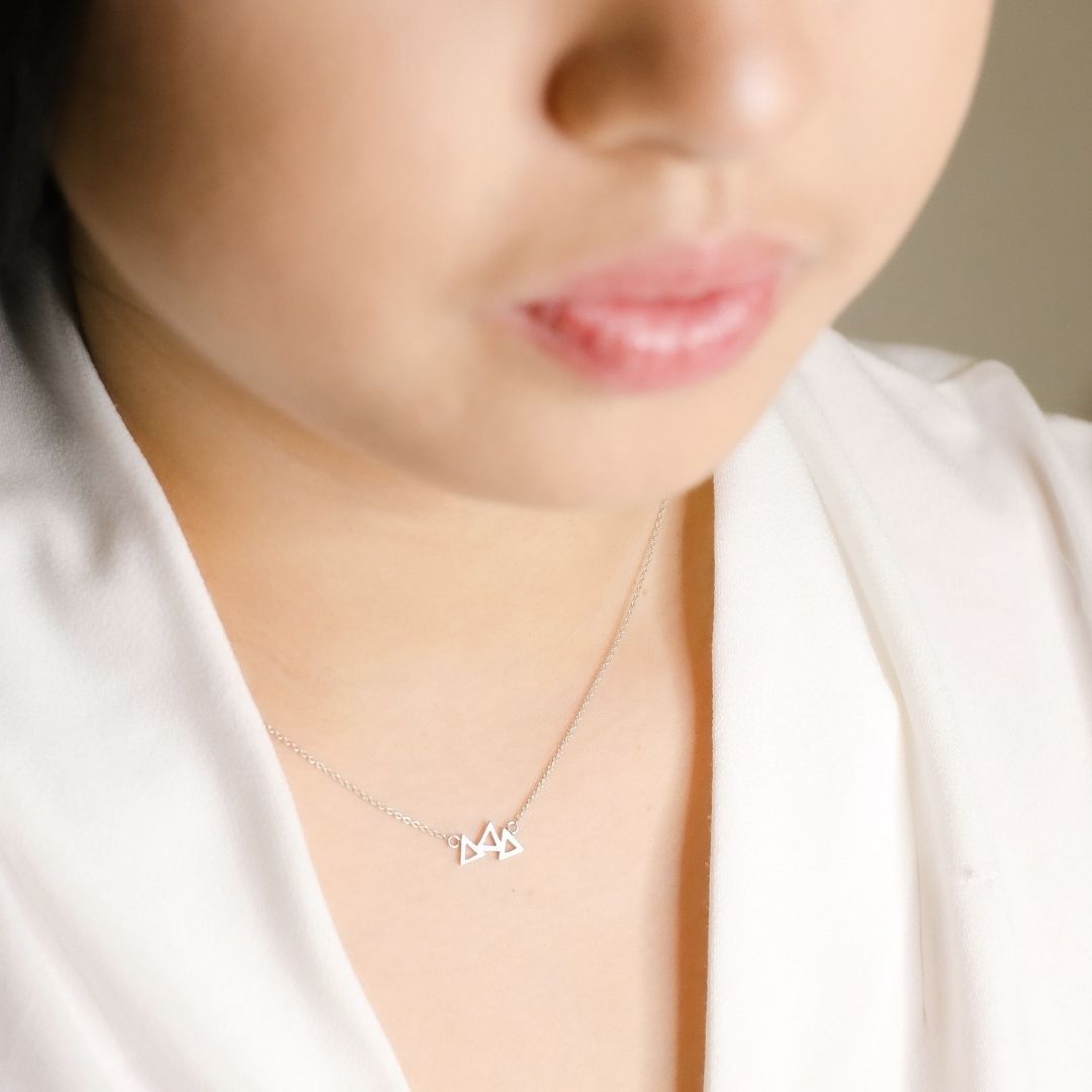 Silver TriDelta Necklace | mazi + zo sorority jewelry