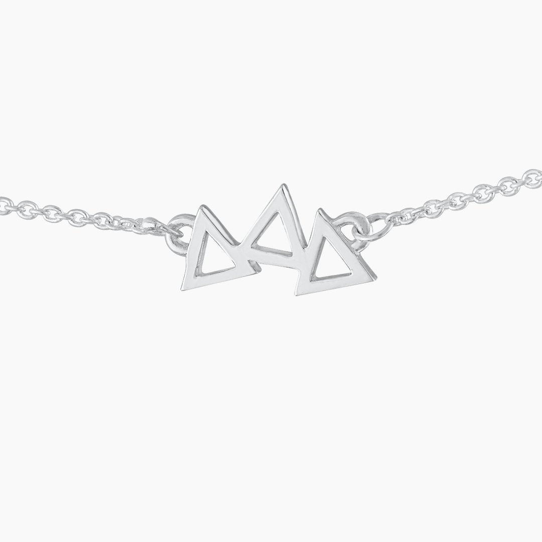 Silver TriDelta Necklace | mazi + zo sorority jewelry