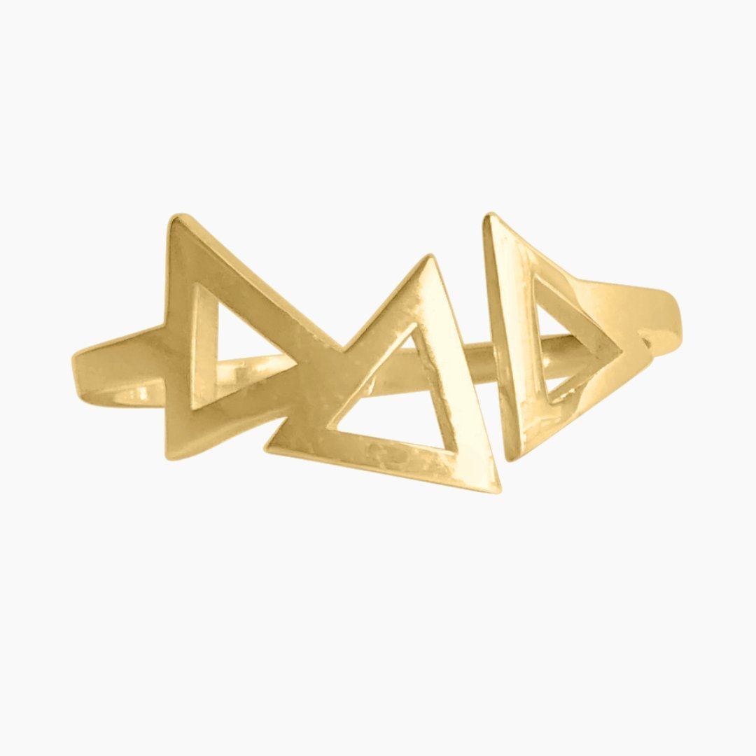 14k Gold Delta Delta Delta (TriDelta) ring | mazi + zo sorority jewelry
