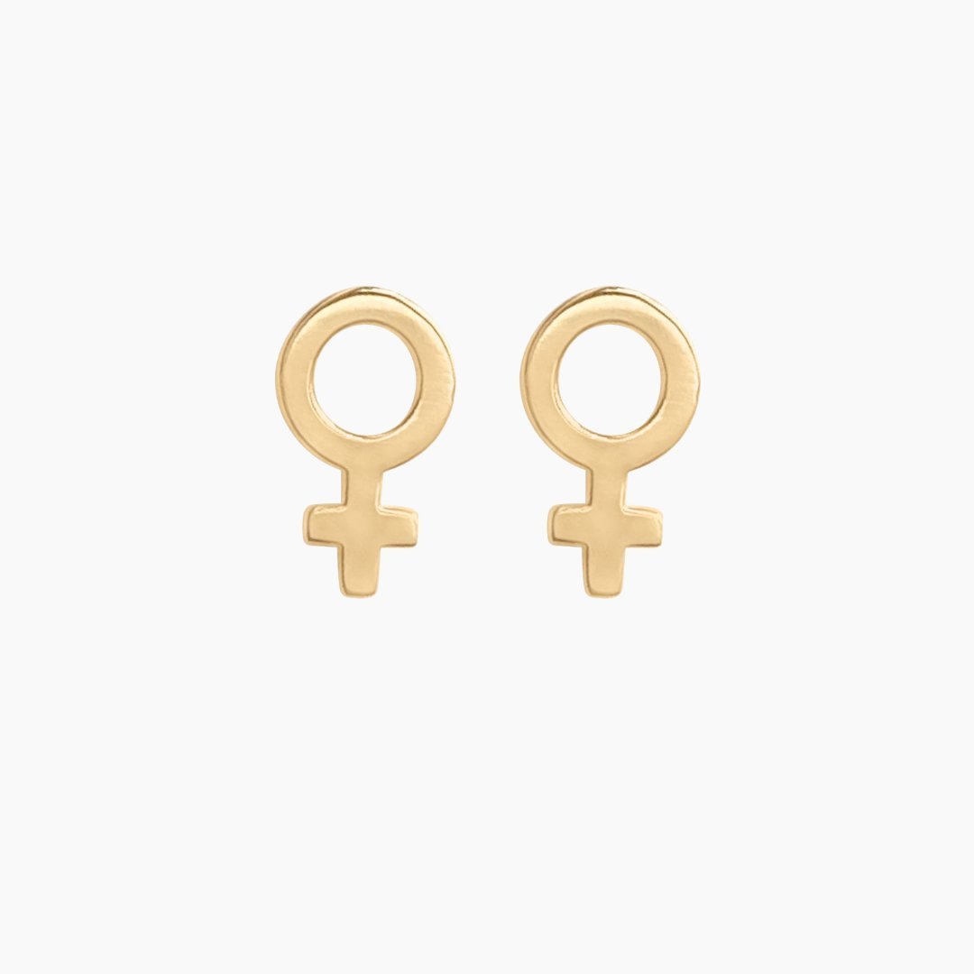 14k Gold Venus Symbol Earrings | mazi + zo jewelry