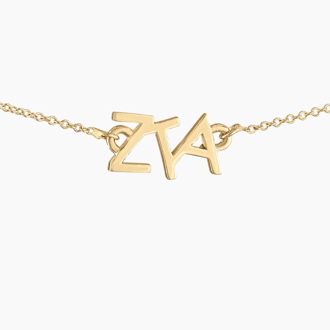 14K Gold Zeta Tau Alpha Necklace Sorority Jewelry