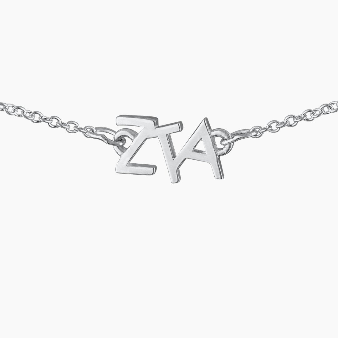 Silver Zeta Tau Alpha necklace | mazi + zo sorority jewelry