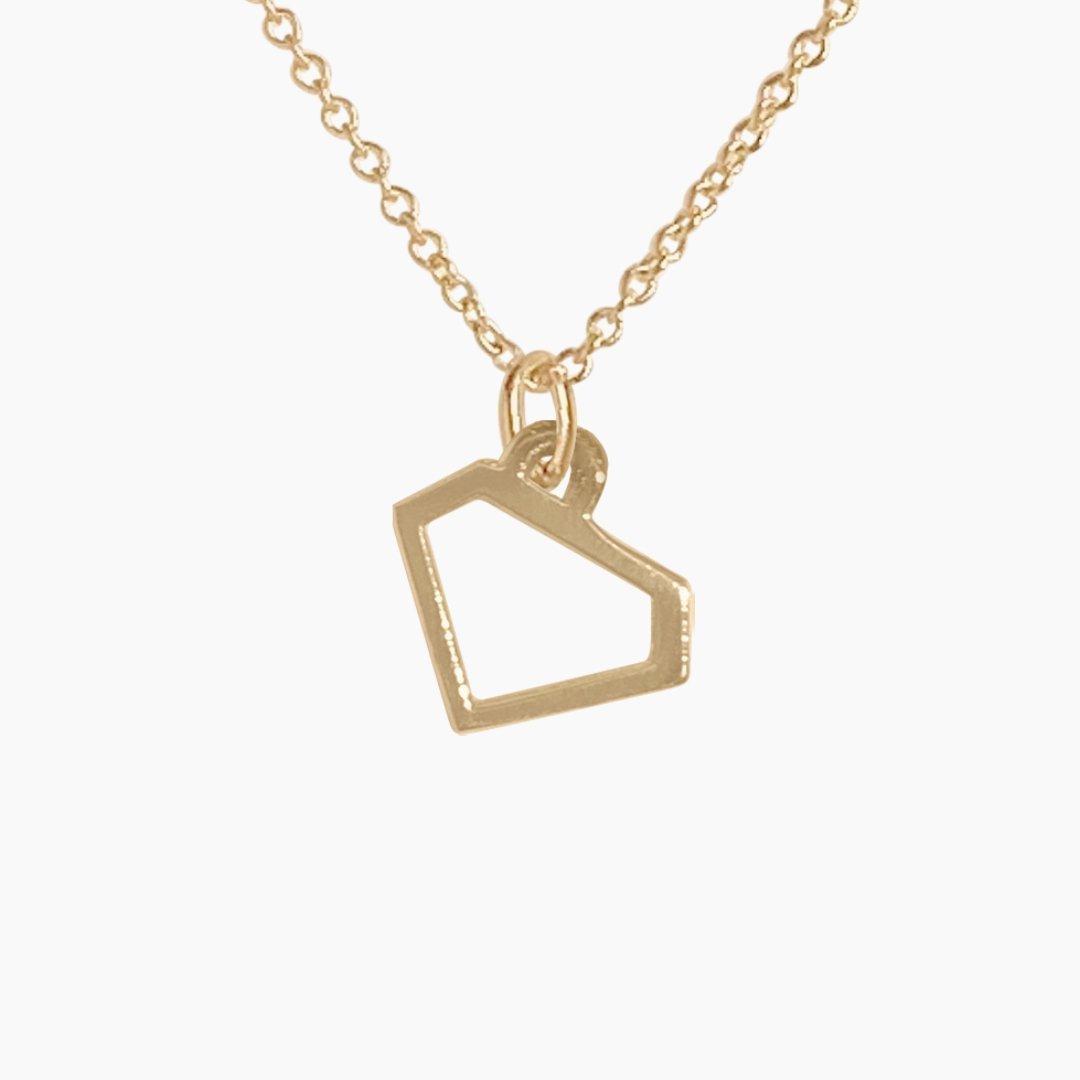 Delicate 14k gold Alpha Delta Pi diamond charm necklace | ADPi | mazi + zo sorority jewelry