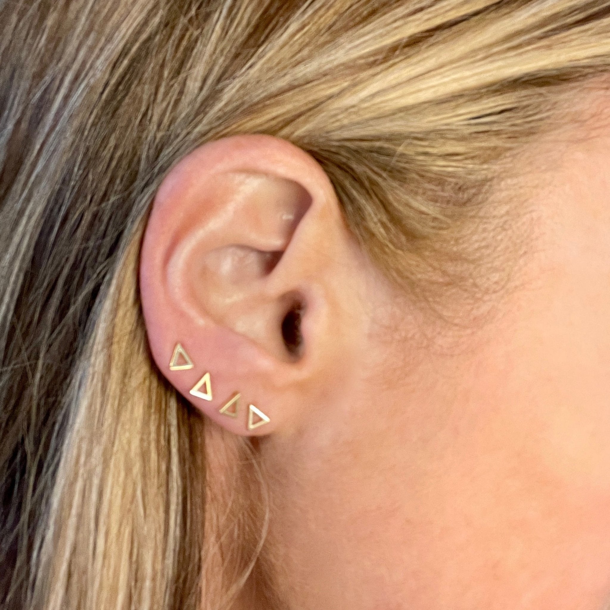 14k Gold Greek Delta Earring | mazi + zo sorority jewelry