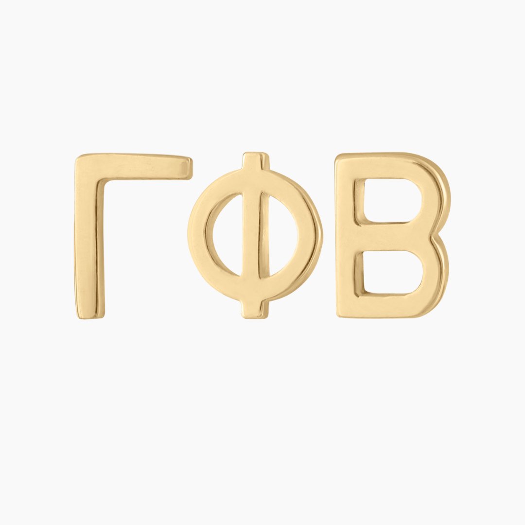 14k Gold Gamma Phi Beta Earrings | mazi + zo licensed sorority jewelry
