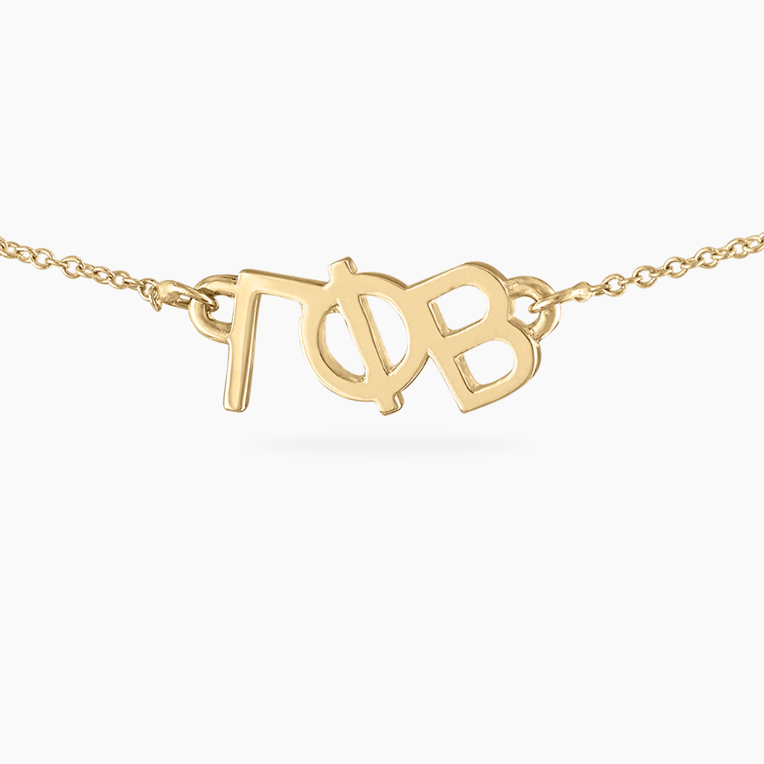 14k Gold Gamma Phi Beta Necklace | mazi + zo sorority jewelry