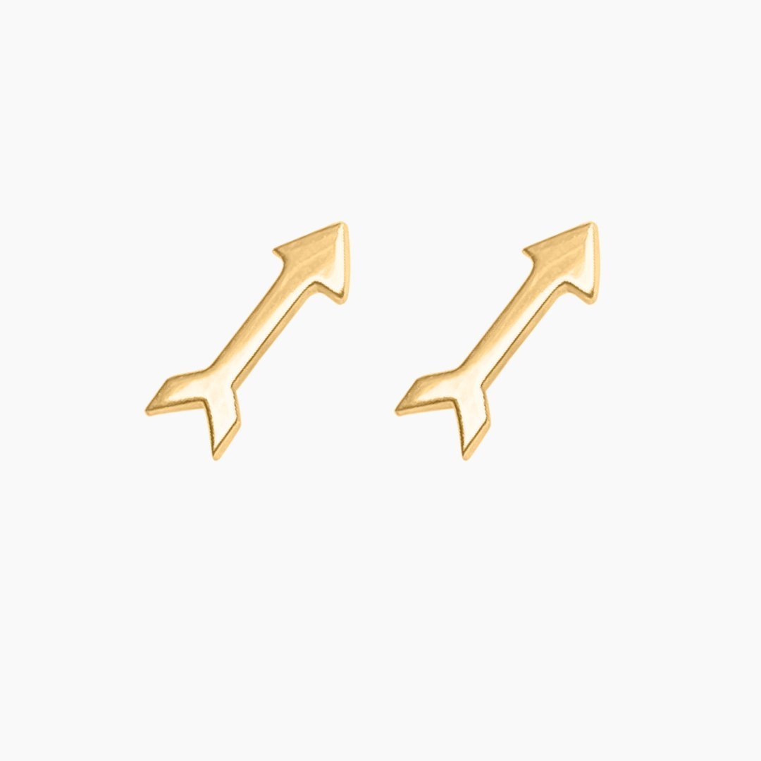 14k Gold Pi Phi Arrow Earrings | mazi + zo sorority jewelry