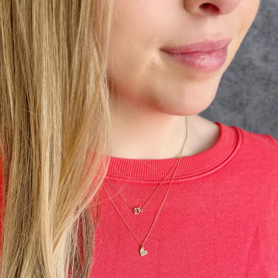 14k Gold Sigma Kappa Necklace | mazi + zo sorority jewelry