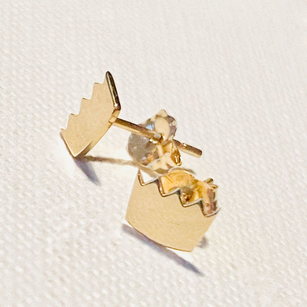 14k Gold Zeta Tau Alpha Crown Earrings | mazi + zo sorority jewelry