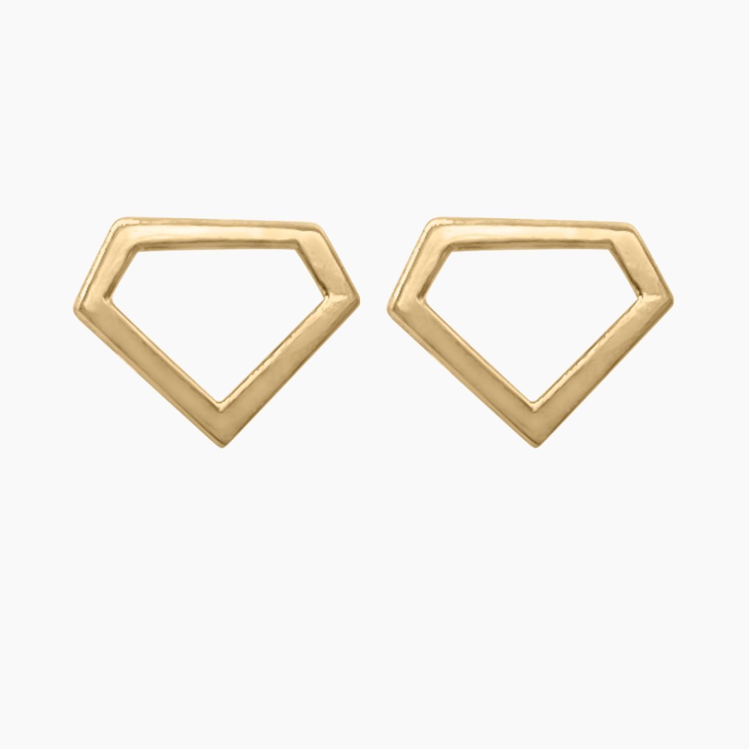14k Gold Alpha Delta Pi Diamond Earrings | mazi + zo sorority jewelry