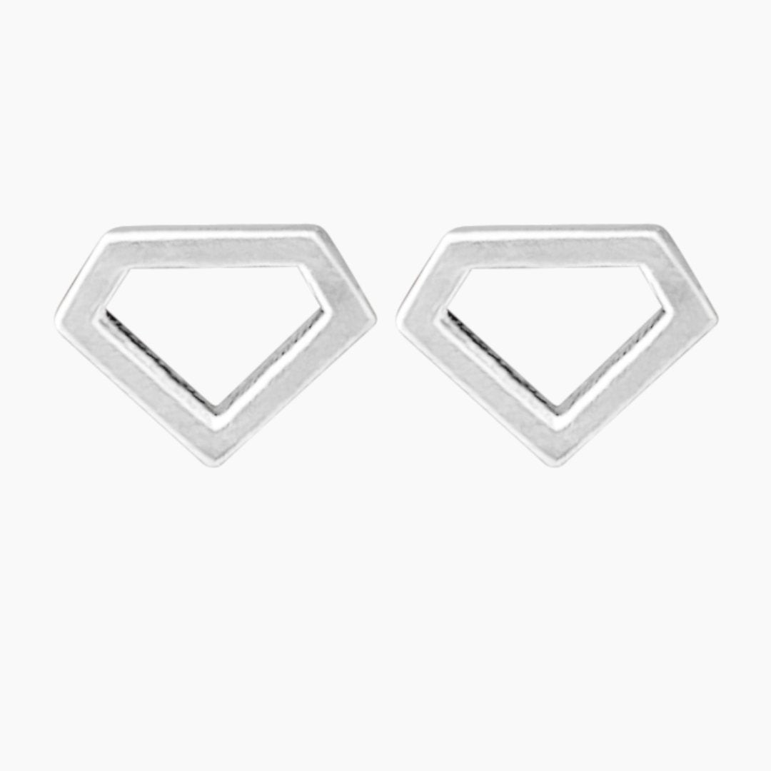 Sterling Silver Alpha Delta Pi Diamond Earrings | mazi + zo sorority jewelry