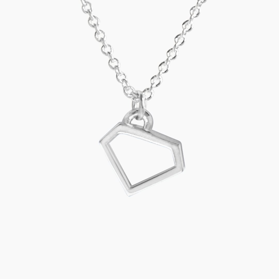 Sterling Silver Alpha Delta Pi Diamond Necklace | mazi + zo sorority jewelry