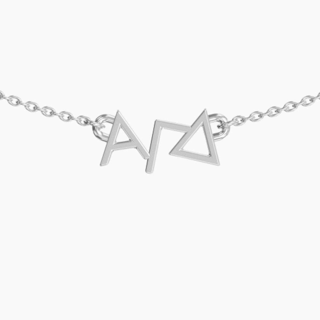 Alpha Gamma Delta Necklace | Sterling Silver | Alpha Gam | mazi + zo sorority jewelry