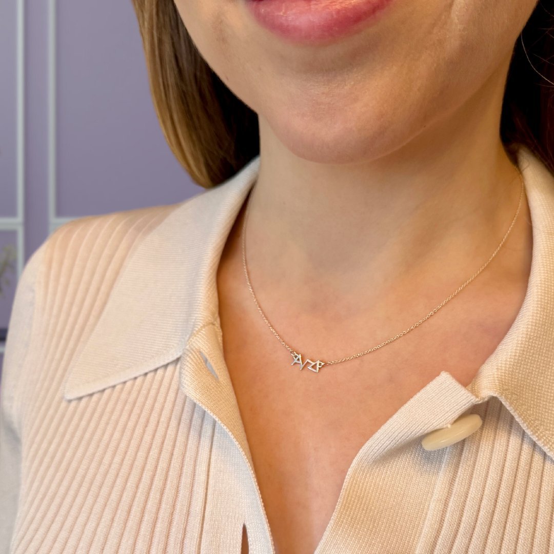 Alpha Gamma Delta Necklace | Sterling Silver | Alpha Gam | mazi + zo sorority jewelry