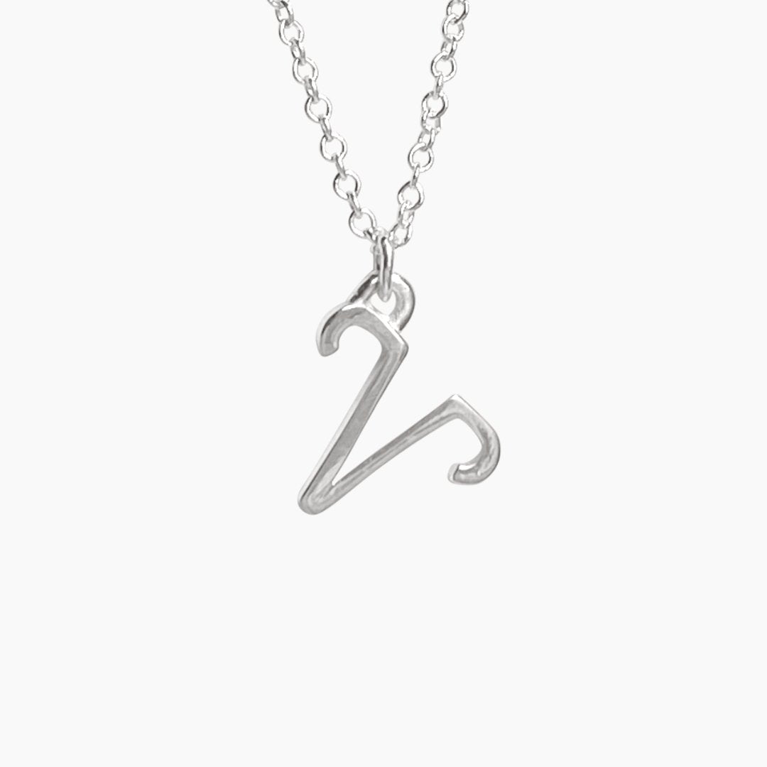 Silver Aries Sign Necklace | Zodiac Necklaces | Horoscope Jewelry | mazi + zo