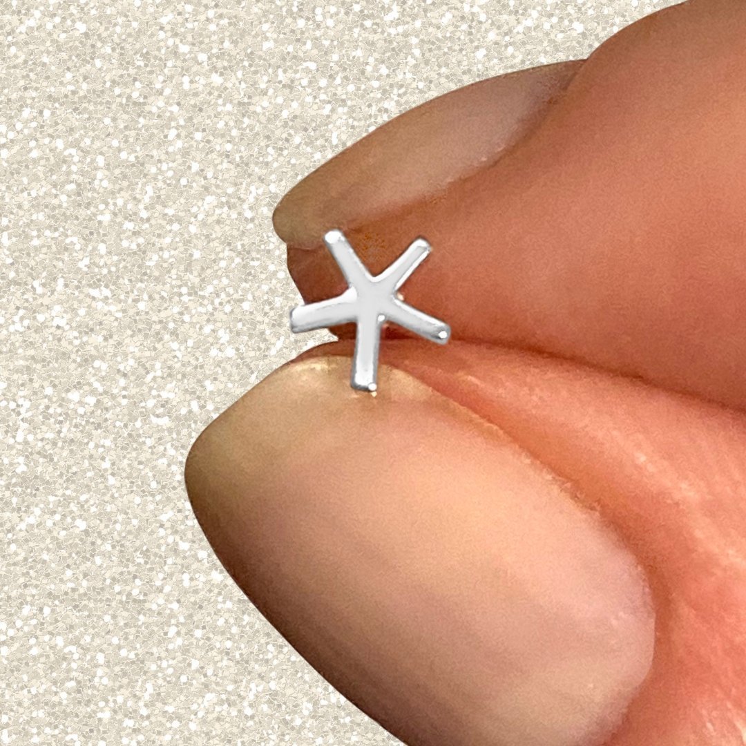 Sterlng Silver Asterisk Earrings | mazi + zo jewelry