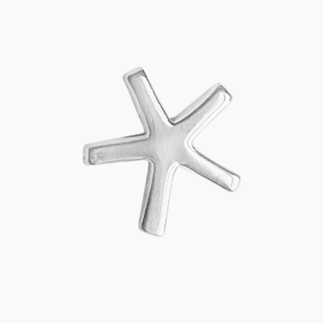 Sterlng Silver Asterisk Earrings | mazi + zo jewelry